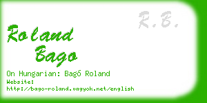 roland bago business card